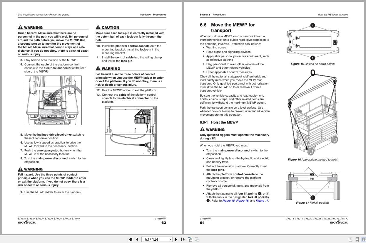 Skyjack DC Electric Scissors SJ3215 to SJ4740 Operating Manual 216380AIA 2023 (3)