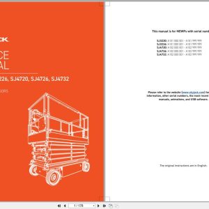 Skyjack DC Electric Scissors SJ3220 to SJ4732 Service Manual 223198AEA 2022 (1)