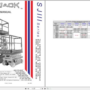 Skyjack DC Electric Scissors SJIII Series 3015 to 6832 Operating Manual 118942AD 2003 (1)