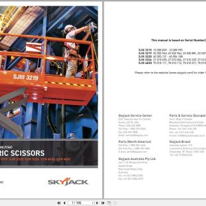 Skyjack DC Electric Scissors SJIII3215 to SJIII4632 Operating Manual 158000ADA 2022 (1)