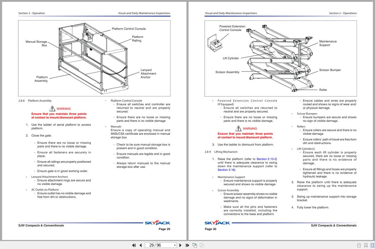 Skyjack DC Electric Scissors SJIII3215 to SJIII6832 Operating Manual 143880AEA 2022 (2)