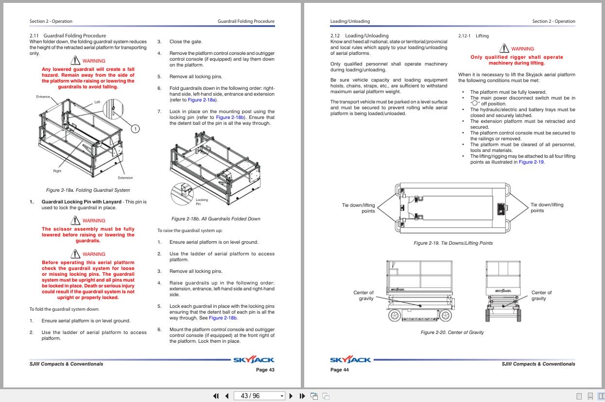 Skyjack DC Electric Scissors SJIII3215 to SJIII6832 Operating Manual 143880AEA 2022 (3)
