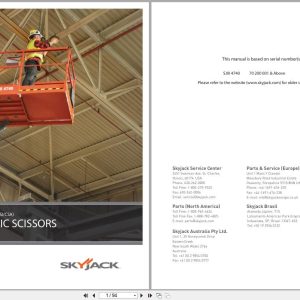 Skyjack DC Electric Scissors SJIII4740 Operating Manual 198735AHA 2022 (1)