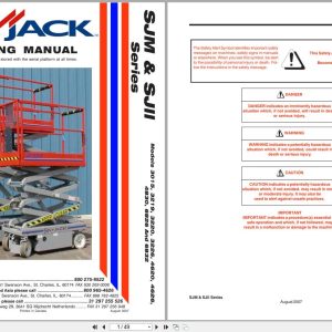 Skyjack DC Electric Scissors SJM SJII Series 3015 to 6832 Operating Manual 129916AB A 2007 (1)