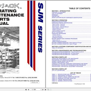 Skyjack DC Electric Scissors SJM3015 SJM3219 Operating Maintenance Parts Manual 107979 8 (1)
