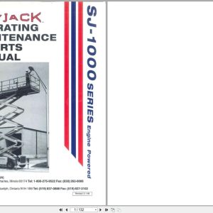 Skyjack Rough Terrain Scissors SJ1000 Series Operating Maintenance Parts Manual 104322 1 (1)
