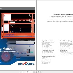 Skyjack Rough Terrain Scissors SJ6826RT SJ6832RT Operating Manual 157929AD A 2022 (1)