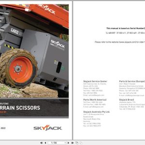 Skyjack Rough Terrain Scissors SJ6826RT SJ6832RT Operating Manual 158005AD A 2022 (1)