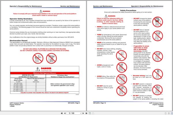 Skyjack Rough Terrain Scissors SJ6826RT SJ6832RT Service Manual 143899AF 2023 (2)