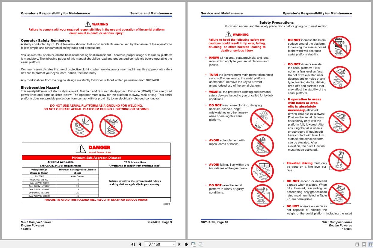Skyjack Rough Terrain Scissors SJ6826RT SJ6832RT Service Manual 143899AF 2023 (2)