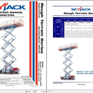 Skyjack Rough Terrain Scissors SJ7127RT to SJ9250RT Operating Manual 143861AB A 2008 (1)