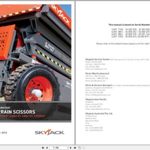 Skyjack Rough Terrain Scissors SJ7127RT to SJ9250RT Operating Manual 158009AP A 2013 (1)