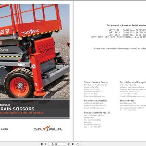 Skyjack Rough Terrain Scissors SJ7127RT to SJ9250RT Operating Manual 170398AD A 2022 (1)