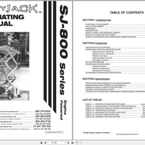 Skyjack Rough Terrain Scissors SJ800 Series Operating Manual 112113 AD (1)