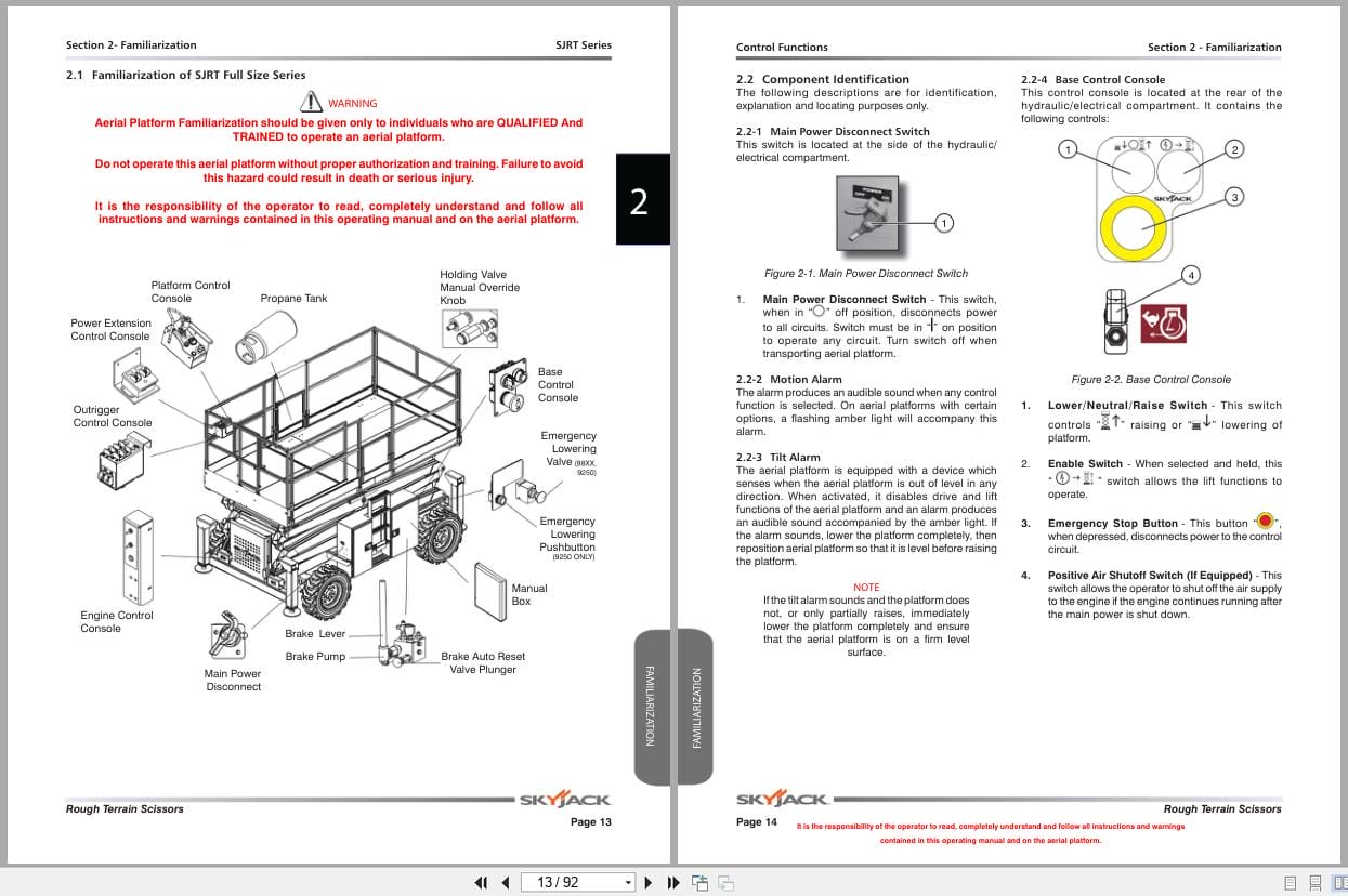 Skyjack Rough Terrain Scissors SJ8831RT SJ8841RT SJ9250RT Operating Manual 171006AIA 2022 (2)