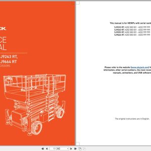 Skyjack Rough Terrain Scissors SJ9233RT to SJ9664RT Service Manual 229046AGA 2023 (1)
