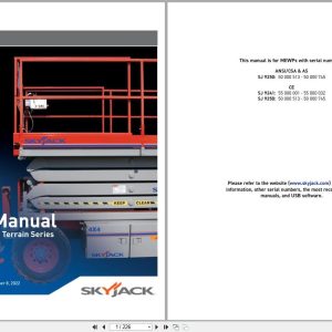 Skyjack Rough Terrain Scissors SJ9241RT SJ9250RT Parts Manual 143904AG 2022 (1)