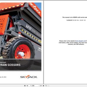 Skyjack Rough Terrain Scissors SJ9250RT Parts Manual 163758AF 2022 (1)