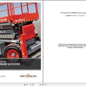Skyjack Rough Terrain Scissors SJ9250RT Parts Manual 165942AD 2022 (1)