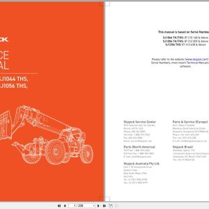 Skyjack Telehandler SJ1044TH to SJ1256THS Service Manual 230790ABA 2018 (1)