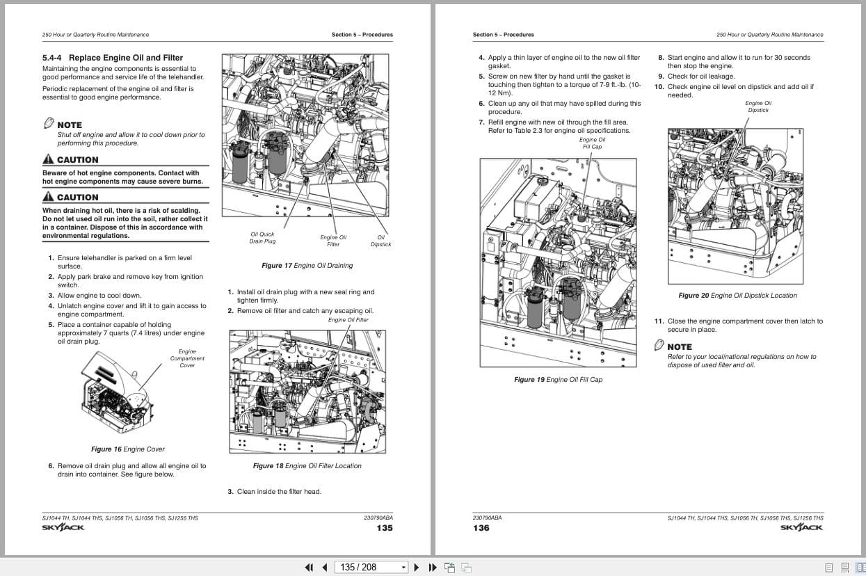 Skyjack Telehandler SJ1044TH to SJ1256THS Service Manual 230790ABA 2023 (2)