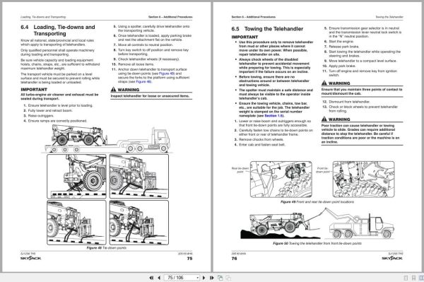 Skyjack Telehandler SJ1256THS Operating Manual 205161AHA 2021 (3)