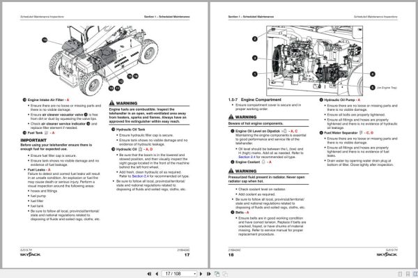 Skyjack Telehandler SJ519TH Service Manual 216942AC 2023 (2)