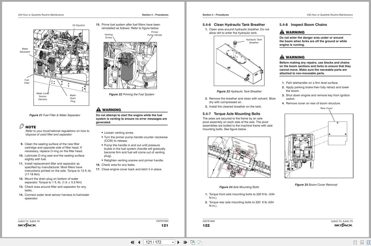 Skyjack Telehandler SJ643TH SJ843TH Service Manual 230791AAA 2023 (2)