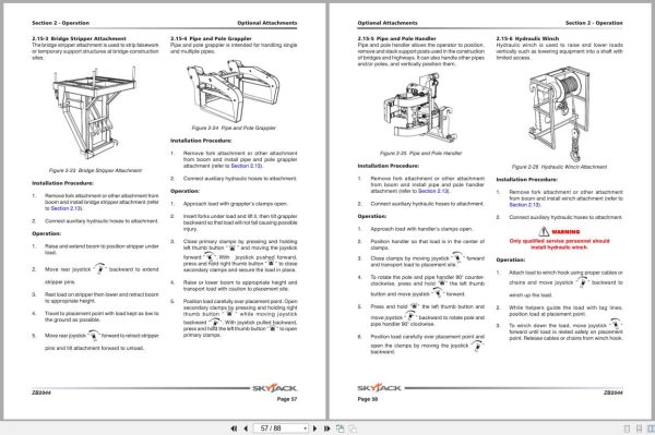 Skyjack Telehandler ZB2044 Operating Manual 164744AF A 2015 (3)