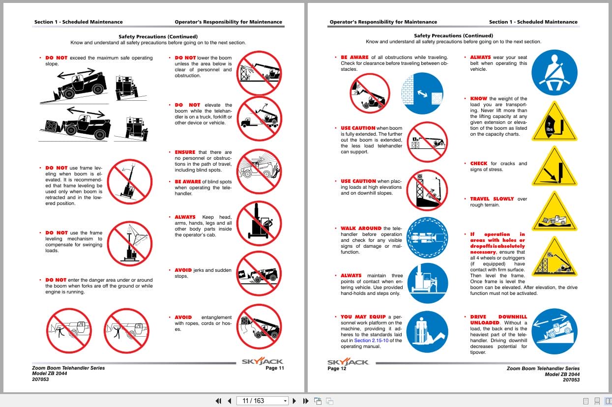 Skyjack Telehandler ZB2044 Service Manual 207053AA 2016 (2)