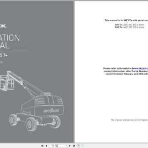 Skyjack Telescopic Booms SJ40T+ SJ45T+ Operating Manual 238261ACA 2022 (1)