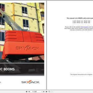 Skyjack Telescopic Booms SJ40T SJ45T Parts Manual 166871AJ 2022 (1)