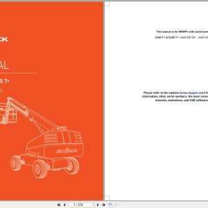 Skyjack Telescopic Booms SJ40T+ SJ45T+ Parts Manual 229031AFA 2023 (1)