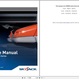 Skyjack Telescopic Booms SJ40T SJ45T Service Manual 143844AG 2022 (1)