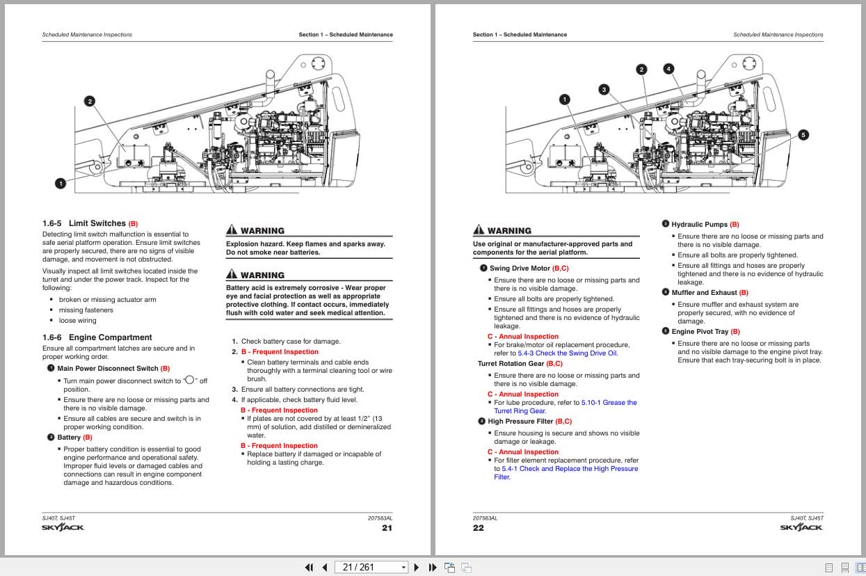 Skyjack Telescopic Booms SJ40T SJ45T Service Manual 207563AL 2023 (2)