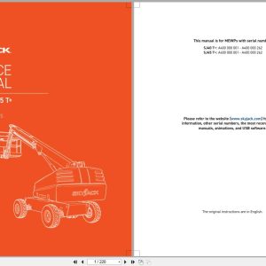 Skyjack Telescopic Booms SJ40T+ SJ45T+ Service Manual 229038AFA 2023 (1)