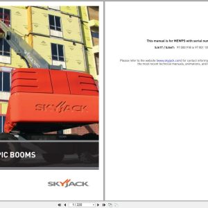 Skyjack Telescopic Booms SJ61T SJ66T Service Manual 166875AJ 2022 (1)