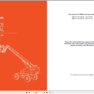 Skyjack Telescopic Booms SJ61T+ SJ66T+ Service Manual 229039AFA 2023 (1)