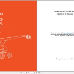 Skyjack Telescopic Booms SJ82T SJ86T Service Manual 229040AFA 2023 (1)