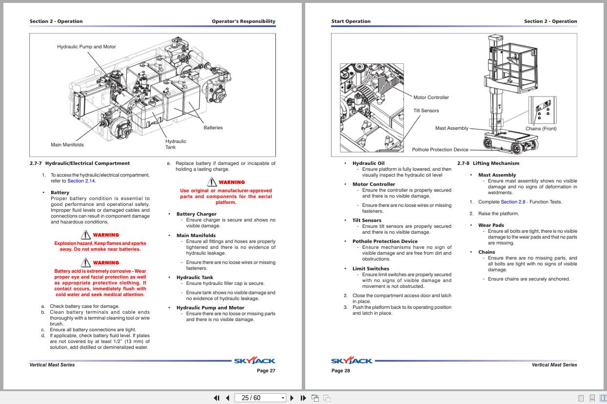 Skyjack Vertical Mast Lifts SJ12 Operators Manual 155169AC A 2017 (3)