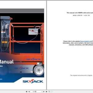 Skyjack Vertical Mast Lifts SJ12 Parts Manual 155184AF 2023 (1)