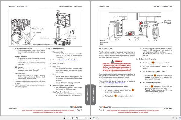 Skyjack Vertical Mast Lifts SJ12 SJ16 Operators Manual 159157AB A 2015 (2)