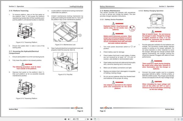 Skyjack Vertical Mast Lifts SJ12 SJ16 Operators Manual 159157AB A 2015 (3)