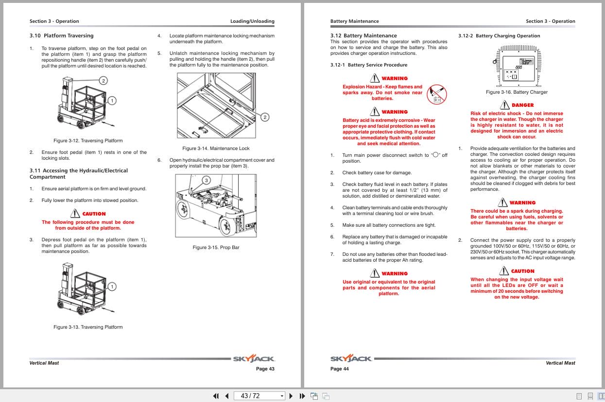 Skyjack Vertical Mast Lifts SJ12 SJ16 Operators Manual 159157AB A 2015 (3)