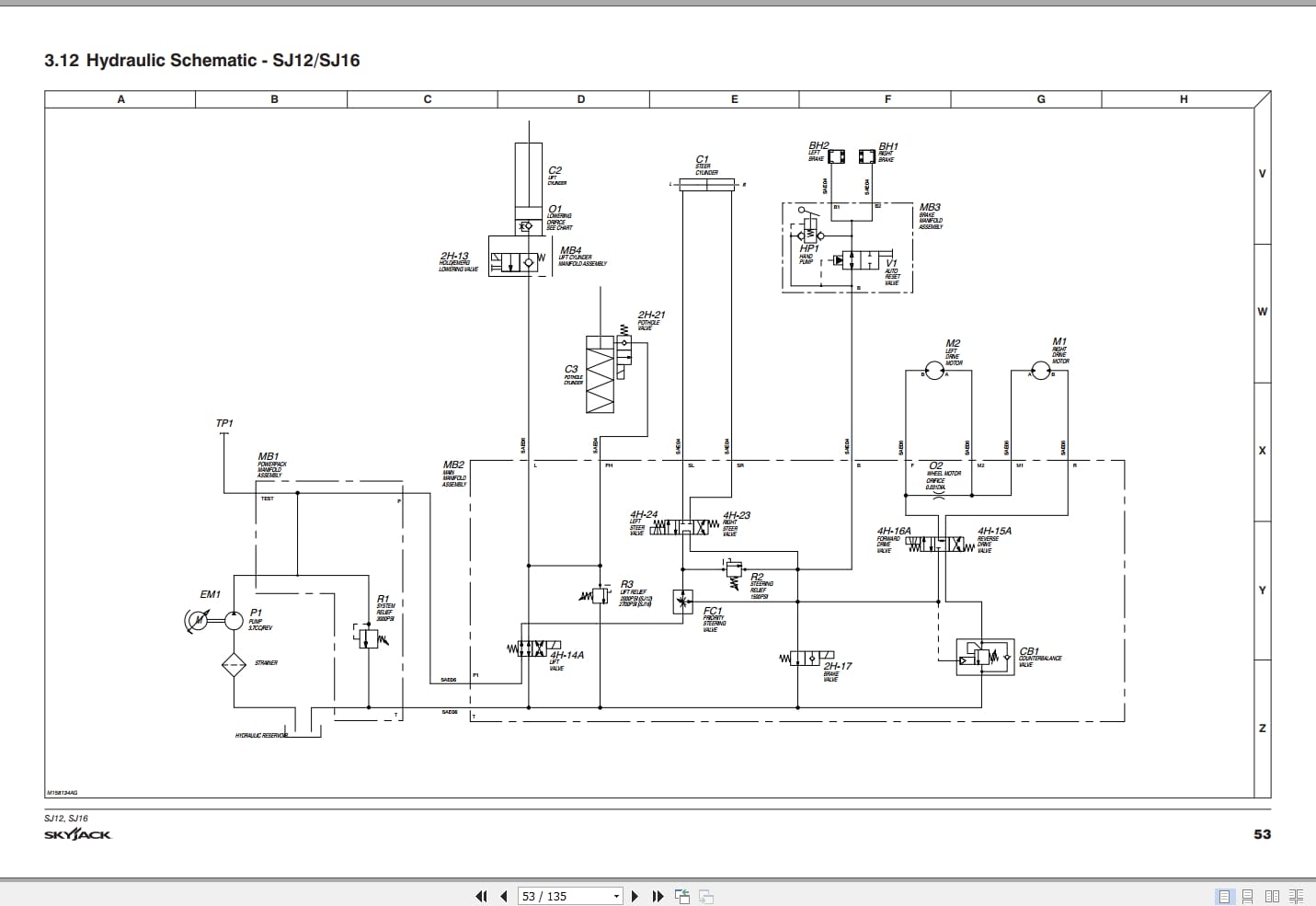 Skyjack Vertical Mast Lifts SJ12 SJ16 Service Manual 161917AH 2023 (1)