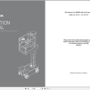 Skyjack Vertical Mast Lifts SJ20 Operating Manual 236504AFA 2022 (1)