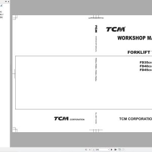 TCM Forklift FD35C9 to FG40T9 Workshop Manual MEF 43AAE (1)
