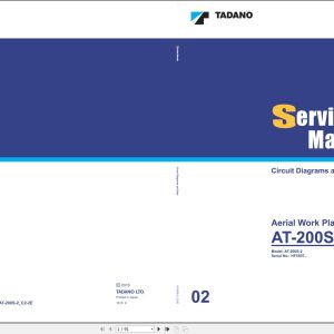Tadano Aerial Work Platform AT 200S Service Manual AT 200S 2 C2 2E (1)