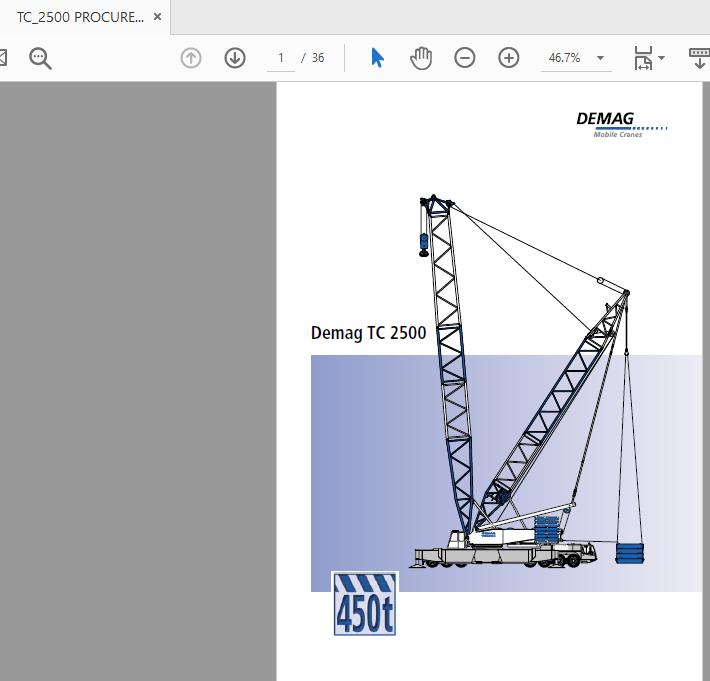 Terex Demag TC2500 450T Shop Manual (1)