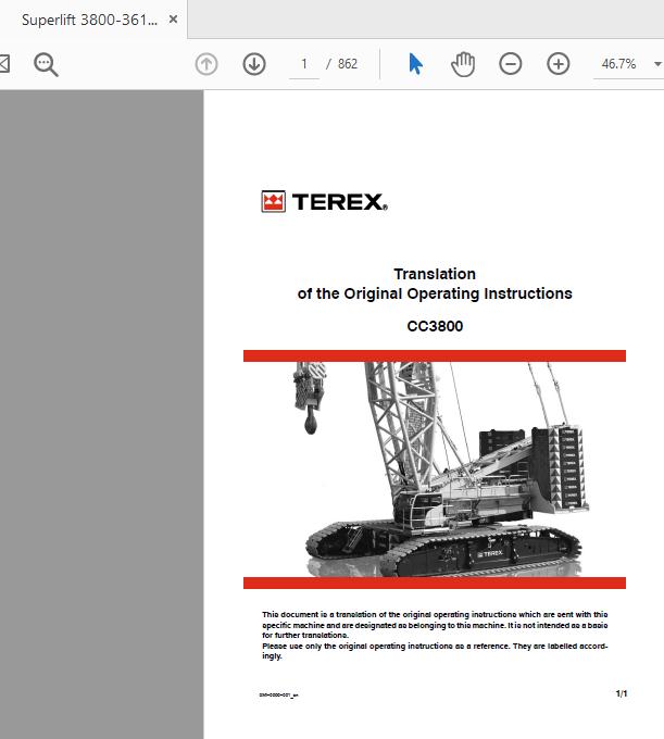 Terex SUPERLIFT 3800 Operation and Maintenace Manual (4)